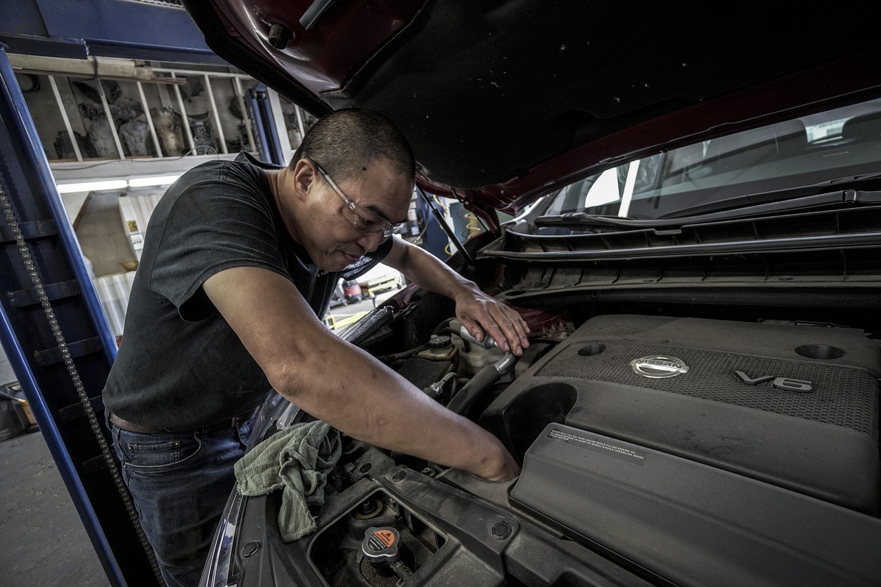 auto mechanic portrait in repair shop